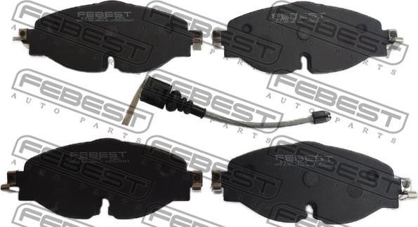 Febest 1701-8VF - Тормозные колодки, дисковые, комплект autospares.lv