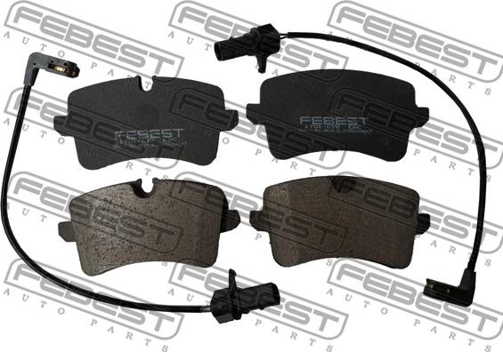 Febest 1701-C7R - Тормозные колодки, дисковые, комплект autospares.lv