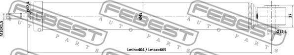 Febest 17110-001R - Амортизатор autospares.lv