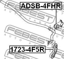 Febest 1723-4F5R - Тяга / стойка, стабилизатор autospares.lv