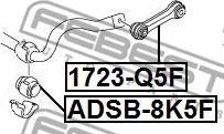 Febest 1723-Q5F - Тяга / стойка, стабилизатор autospares.lv