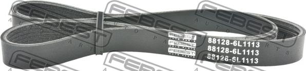 Febest 88128-6L1113 - Поликлиновой ремень autospares.lv