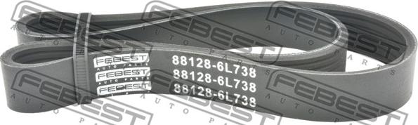 Febest 88128-6L738 - Поликлиновой ремень autospares.lv