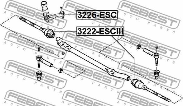 Febest 3226-ESC - Сошка рулевого управления autospares.lv