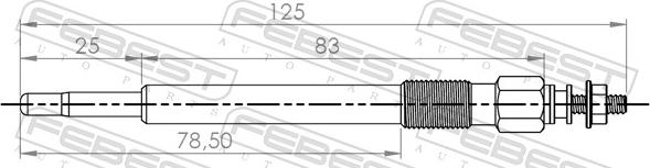 Febest 29642-002 - Свеча накаливания autospares.lv