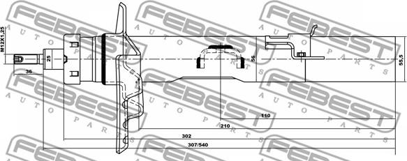 Febest 29664167RL - Амортизатор autospares.lv