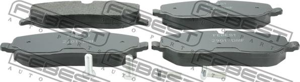 Febest 2901-DIIIF - Тормозные колодки, дисковые, комплект autospares.lv