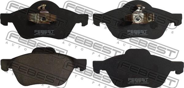 Febest 2401-MEGF - Тормозные колодки, дисковые, комплект autospares.lv