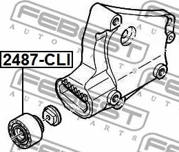 Febest 2487-CLI - Ролик, поликлиновый ремень autospares.lv