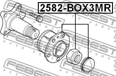 Febest 2582-BOX3MR - Ступица колеса, поворотный кулак autospares.lv