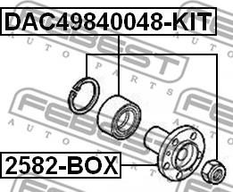 Febest 2582-BOX - Ступица колеса, поворотный кулак autospares.lv