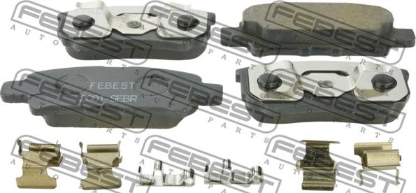 Febest 2001-SEBR - Тормозные колодки, дисковые, комплект autospares.lv