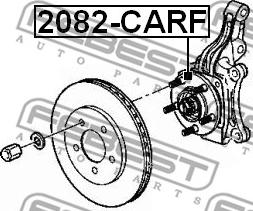 Febest 2082-CARF - Ступица колеса, поворотный кулак autospares.lv