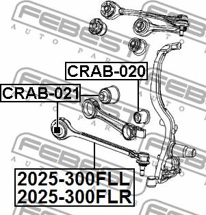 Febest 2025-300FLL - Рычаг подвески колеса autospares.lv