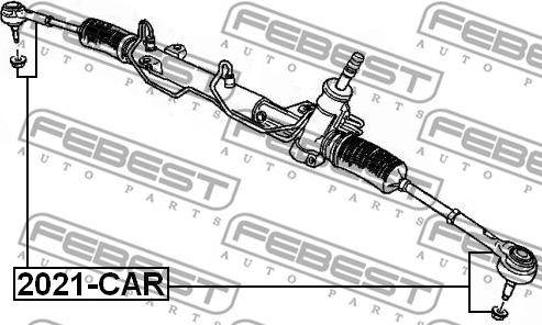 Febest 2021-CAR - Наконечник рулевой тяги, шарнир autospares.lv