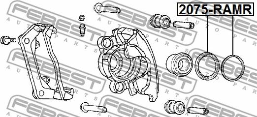 Febest 2075-RAMR - Ремкомплект, тормозной суппорт autospares.lv