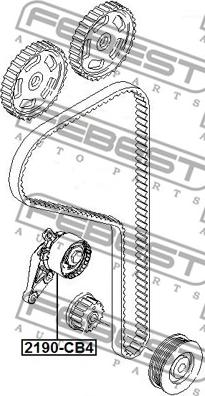 Febest 2190-CB4 - Натяжитель, ремень ГРМ autospares.lv