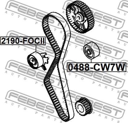 Febest 2190-FOCII - Натяжитель, ремень ГРМ autospares.lv