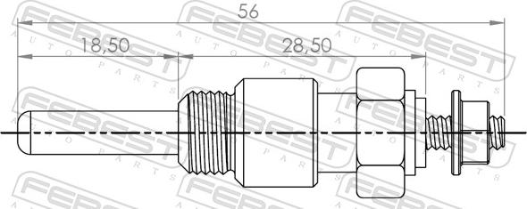 Febest 21642-002 - Свеча накала, электр. обогрев autospares.lv