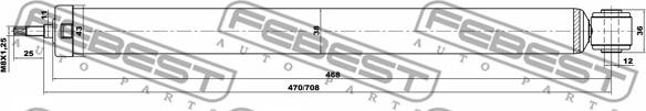 Febest 21656586R - Амортизатор autospares.lv