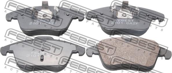 Febest 2101-CA2F - Тормозные колодки, дисковые, комплект autospares.lv