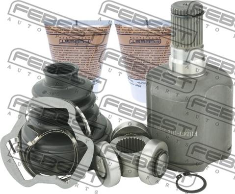 Febest 2111-AWF21LH - Шарнирный комплект, ШРУС, приводной вал autospares.lv