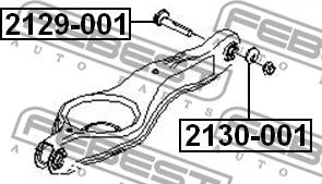 Febest 2130-001 - Чаша холостого хода, балка моста autospares.lv