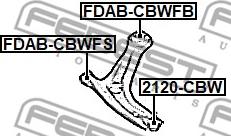 Febest FDAB-CBWFS - Сайлентблок, рычаг подвески колеса autospares.lv