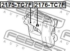 Febest 2175-TC7F - Ремкомплект, тормозной суппорт autospares.lv