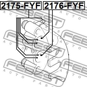 Febest 2176-FYF - Поршень, корпус скобы тормоза autospares.lv