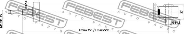 Febest 23110-002R - Амортизатор autospares.lv