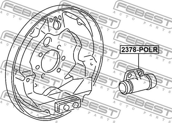 Febest 2378-POLR - Колесный тормозной цилиндр autospares.lv