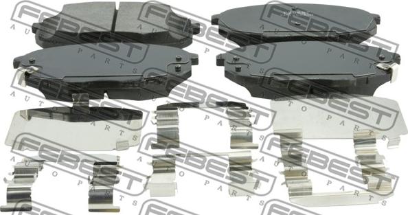 Febest 2201-CERIIF - Тормозные колодки, дисковые, комплект autospares.lv
