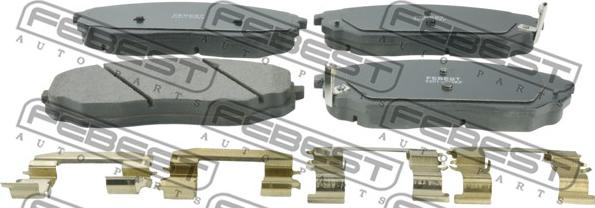 Febest 2201-SORF - Тормозные колодки, дисковые, комплект autospares.lv