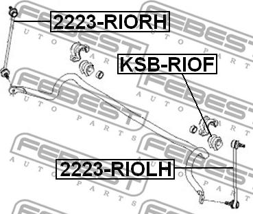 Febest 2223-RIORH - Тяга / стойка, стабилизатор autospares.lv