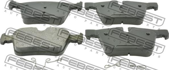 Febest 2701-S90R - Тормозные колодки, дисковые, комплект autospares.lv