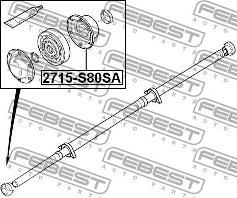 Febest 2715-S80SA - Пыльник, приводной вал autospares.lv