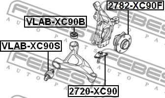 Febest 2720-XC90 - Шаровая опора, несущий / направляющий шарнир autospares.lv