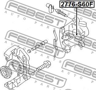 Febest 2776-S60F - Поршень, корпус скобы тормоза autospares.lv