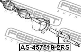 Febest AS-457519-2RS - Подшипник ступицы колеса autospares.lv