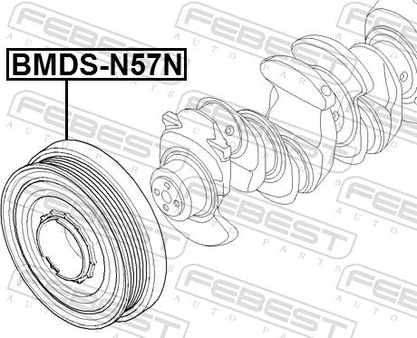 Febest BMDSN57N - Шкив коленчатого вала autospares.lv