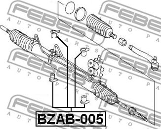 Febest BZAB-005 - Подвеска, рулевое управление autospares.lv