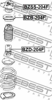 Febest BZD-204F - Отбойник, демпфер амортизатора autospares.lv