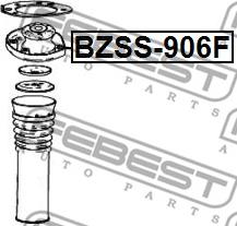 Febest BZSS-906F - Опора стойки амортизатора, подушка autospares.lv