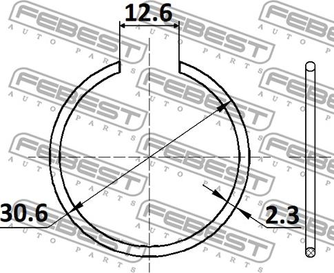 Febest CC-1-30X2 - Монтажный комплект, сильфон приводного вала autospares.lv