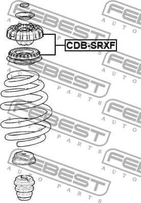 Febest CDB-SRXF - Опора стойки амортизатора, подушка autospares.lv