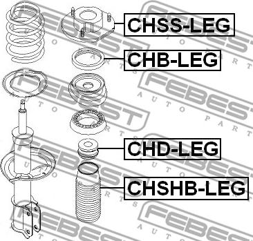 Febest CHD-LEG - Отбойник, демпфер амортизатора autospares.lv