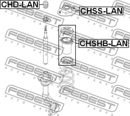 Febest CHD-LAN - Отбойник, демпфер амортизатора autospares.lv