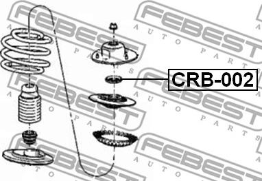 Febest CRB-002 - Подшипник качения, опора стойки амортизатора autospares.lv