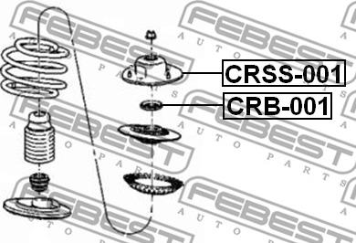 Febest CRSS-001 - Опора стойки амортизатора, подушка autospares.lv